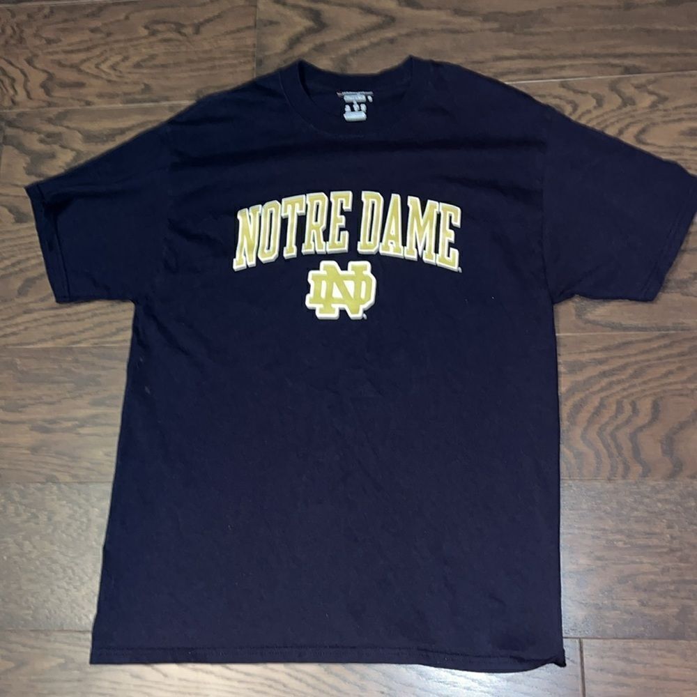 New Blue champion authentic Notre dame fighting Irish mens t shirt S NWOt slim